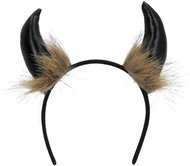 Boland Black devil horns with brown hair - Costume Accessory