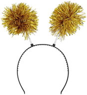Boland Headband with gold pompoms - Costume Accessory