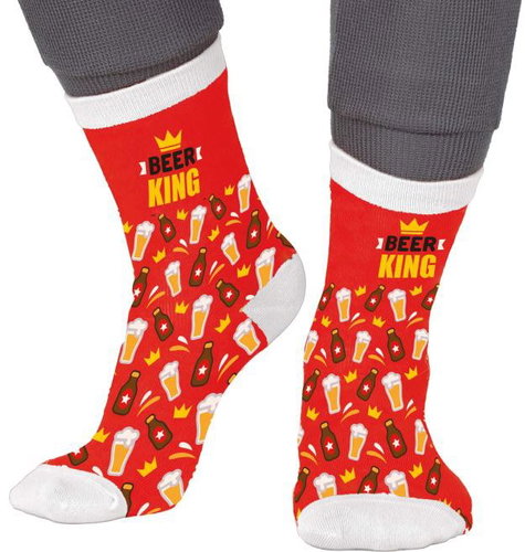 GUIRCA Men's Beer king socks, size 42-48 - Costume Accessory - Main image