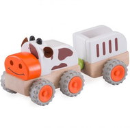 Wonderworld Wooden Mini Tractor Cow - Baby Toy