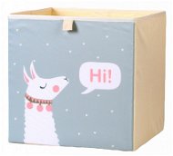 Dream Creations Stoff-Spielzeugkiste Alpaka grau 33 × 33 × 33 cm - Aufbewahrungsbox