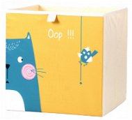 Dream Creations Látkový box na hračky mačka a vták 33 × 33 × 33 cm - Úložný box