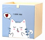 Dream Creations Látkový box na hračky mačka sivý 33 × 33 × 33 cm - Úložný box