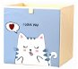 Dream Creations Stoff-Spielzeugkiste Katze grau 33 × 33 × 33 cm - Aufbewahrungsbox