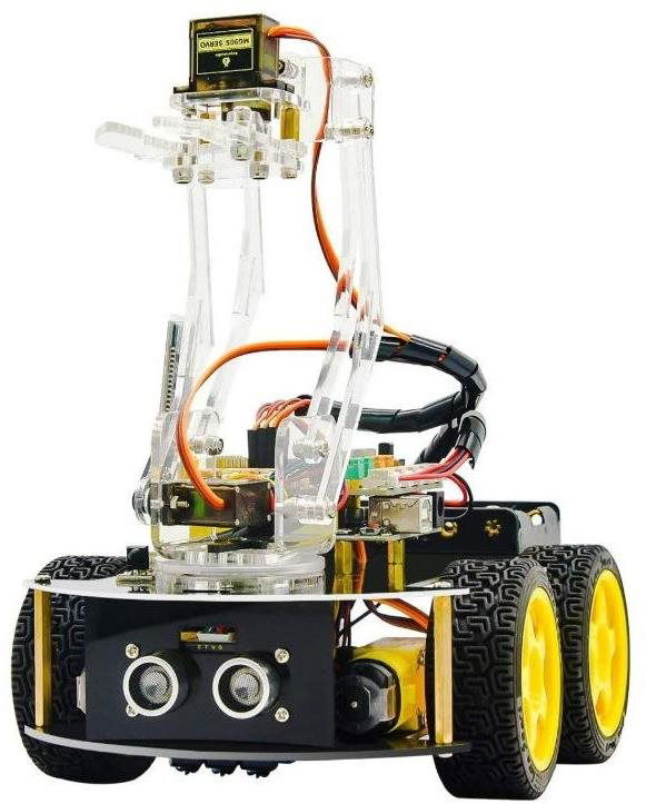 Keyestudio KS0523 Arduino robotické auto 4WD s mechanickou paží ...