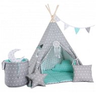 Set teepee tent mint Luxury - Tent for Children