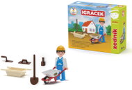 Efko Igráček Bricklayer Figure with Wheelbarrow and Tools - Figure