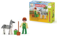 Efko Igráček Zookeeper Figure with Zebra and Accessories - Figure