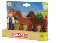 Efko Igráček Trio Farm – Farmer and Two Horses - Figure