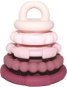 Jellystone Designs Folding pyramid with bites - pink - Sort and Stack Tower