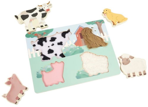 eliNeli Wooden touch puzzle for kids - Farm - Puzzle - Main image