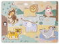 eliNeli Dřevěné vkládací puzzle se zvuky - zvířátka v ZOO - Vkládačka