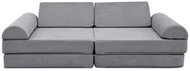 eliNeli Children's grey sofa and bunker, corduroy - Children's sofa