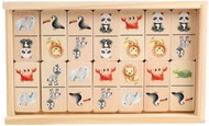 EliNeli Wooden dominoes, zoo animals - Domino