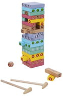 Jenga wooden tower with animals - Board Game