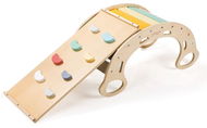 eliNeli Dřevěná montessori houpačka 5v1 s prknem 2v1 - set fresh - Montessori houpačka