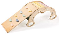 Montessori Rocking Chair eliNeli Wooden Montessori swing 5in1 with board 2in1 - set pastel - Montessori houpačka