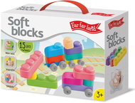 Far far land Soft Blocks Plus Wheels 15 pcs + 12 wheels - Building Set
