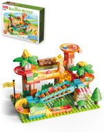 Feelo Building Kit Marble Run with Piano Slide, 109 Pieces - Ball Track