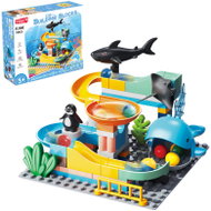 Feelo Ocean Ball Track Building Kit, 72 Pieces, Large Blocks - Ball Track