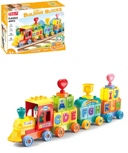 Feelo Alphabet Train Building Set, 60 Pieces - Building Set - Main image