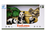 Mikrotrading Zoolandia panda with cubs and accessories in a box - Figure and Accessory Set
