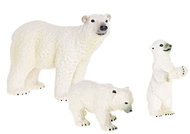 Mikrotrading Zoolandia polar bear with cubs in a box - Figure