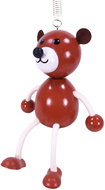 KROKIDO Bear - wooden hand-painted figurine on spring - Figure