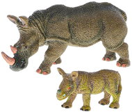 Mikrotrading Zoolandia Rhino with baby 7 - 14 cm in box - Figure