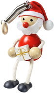 KROKIDO Santa with gift - hand painted wooden figure on spring - Figure