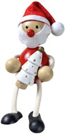 KROKIDO Santa with Christmas tree - hand painted wooden figurine - Figure
