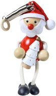 KROKIDO Santa with Christmas tree - hand painted wooden figure on spring - Figure