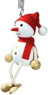 KROKIDO Sněhulák s čepicí - ručně malovaná dřevěná figurka na pružině - Figurka