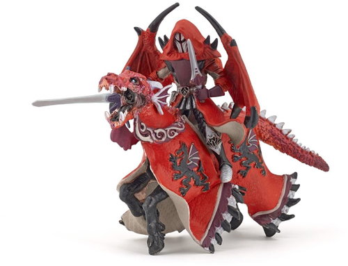Papo Dragon Red King on Horseback - Figure - Main image