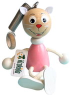 Krokido Pink kitten - wooden figure on spring - Figure