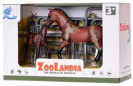 Mikrotrading Zoolandia kůň s hříbětem a doplňky - Figurka