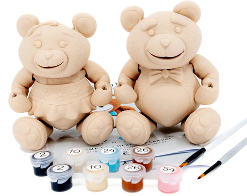 FlexiFriends Bears, Creative Figurine Painting Set - Paintable Figurine - Main image
