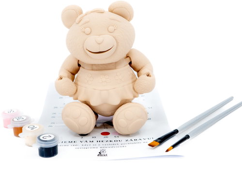 FlexiFriends Bear Girl, Creative Set - Paintable Figurine - Main image