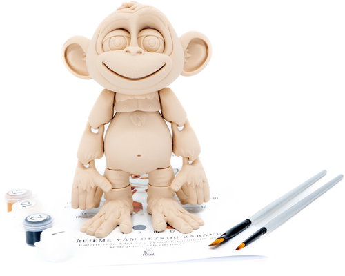 FlexiFriends Monkey, Creative Kit - Paintable Figurine - Main image
