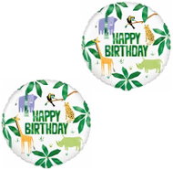 Unique safari happy birthday foil balloon, 45 cm, 2 pcs - Balloons