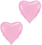 Flexmetal 45cm light pink heart foil balloon, Valentine's / wedding, 2 pcs - Balloons