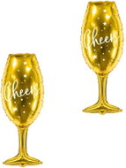 Partydeco Champagne Bottle Foil Balloon, happy new year, 52cm, 2pcs - Balloons
