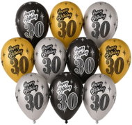Smart Balloons 30th happy birthday metallic balloons, colour mix, 30 cm, 10 pcs - Balloons