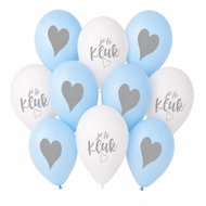 Smart Balloons Balloon with Czech print, it's a boy!, blue and white, 30 cm, 10 pcs - Balloons