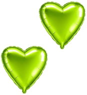 Flexmetal 45cm Heart Foil Balloon lime green, Valentine's Day / wedding, 2pcs - Balloons