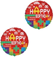 Flexmetal Happy Birthday, Minecraft foil balloon, 45 cm, 2 pcs - Balloons