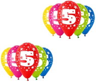 Smart Balloons balloons with "5" print, 30 cm, 10 pcs - Balloons