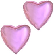 Flexmetal 45cm metallic light pink heart foil balloon, Valentine's / wedding, 2pcs - Balloons