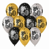 Smart Balloons Metallic 60th Birthday Balloons, happy birthday, mix of colours, 30cm, 10pcs - Balloons