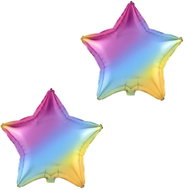 Flexmetal 45 cm rainbow star foil balloon, 2 pcs - Balloons